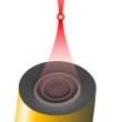 Nanoimprinted fresnel lens on a fiber