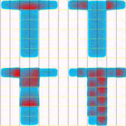 T-patterns exposed at different flash sizes